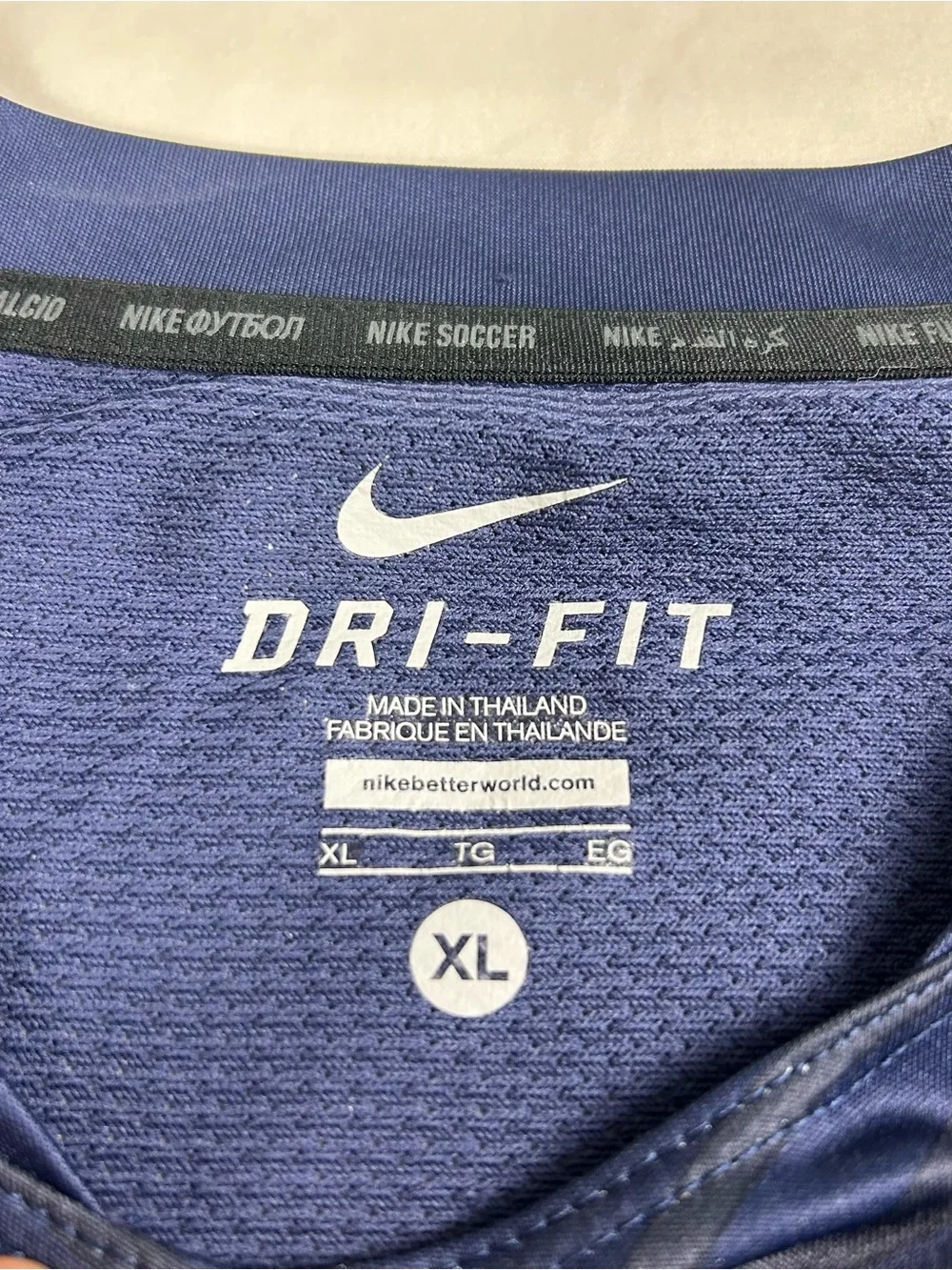 Nike US Soccer USA Men's Dri-Fit Authentic Training Jersey Shirt Blue Navy XL